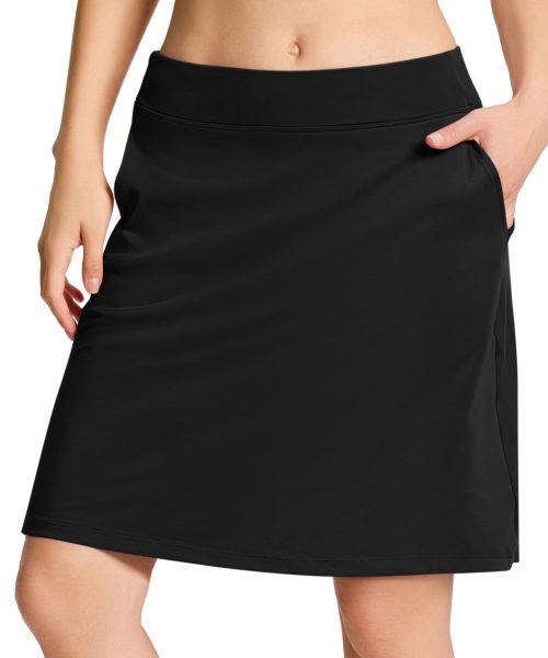 Modest Knee Length Skort, 4 Pockets, 20"