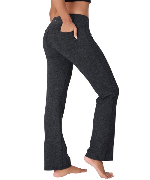 Essential Bootcut Yoga Pants, Back Pockets (Heather Gray)
