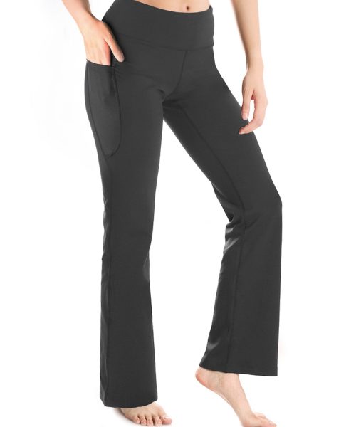 Essential Bootcut Yoga Pants, Side Pockets (Graphite Grey)