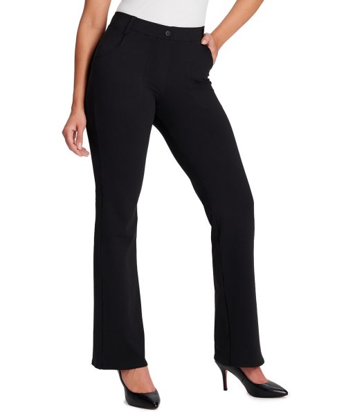 Bootcut Yoga Dress Pants, 4 Pockets (Black)